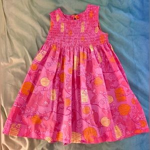 Lilly Pulitzer Girls Pink “Barrel of Monkeys” Smocked Dress 3T